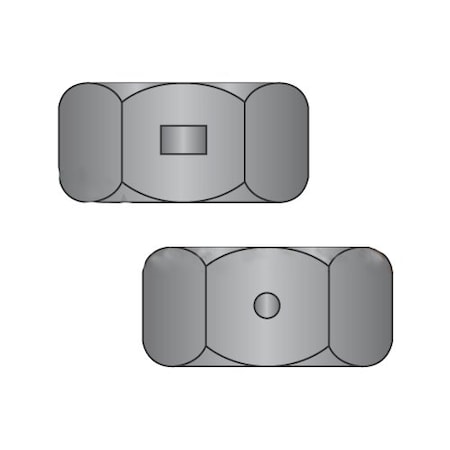 Center-Lock Distorted Thread Reversible Lock Nut, #10-24, Steel, Black Zinc, 4000 PK